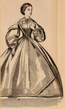 Fashion plate from Godeys Lady Book 1861
