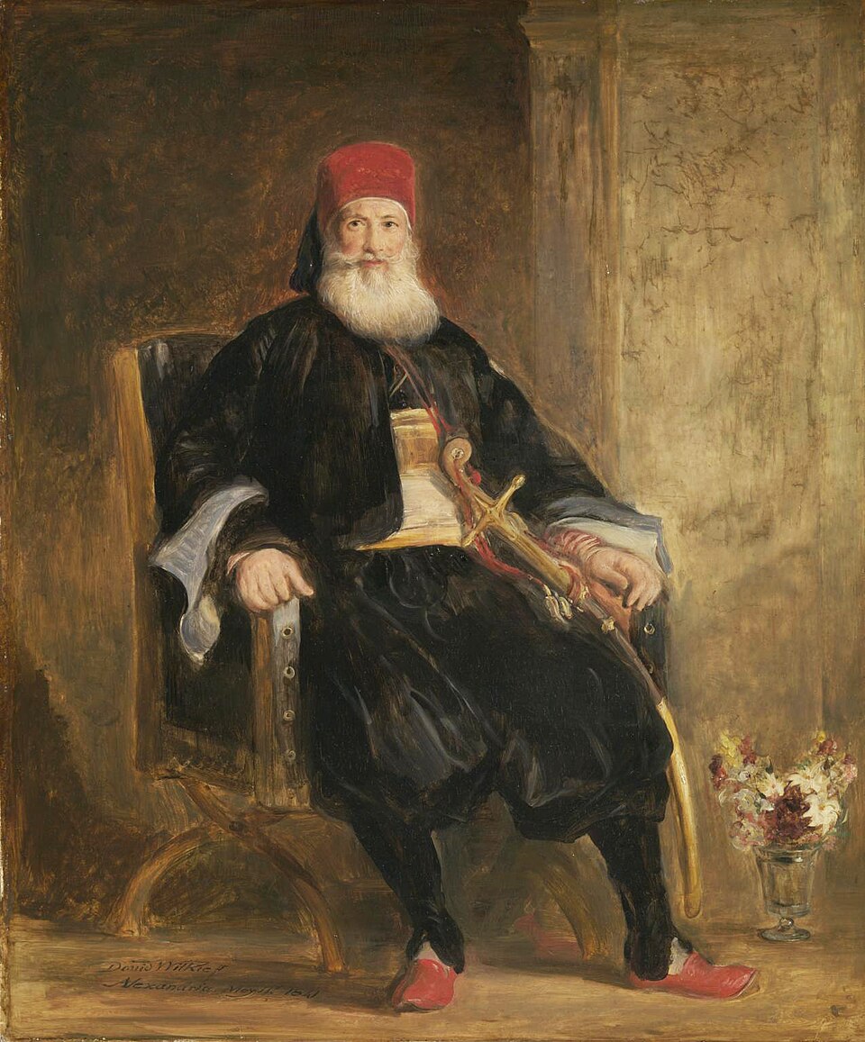 Ottoman-era portrait with fez