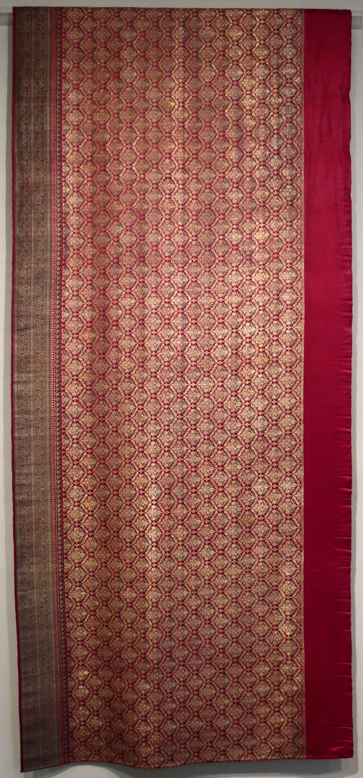 Banarasi silk sari with gold and silver thread, 18th century, Honolulu Museum of Art