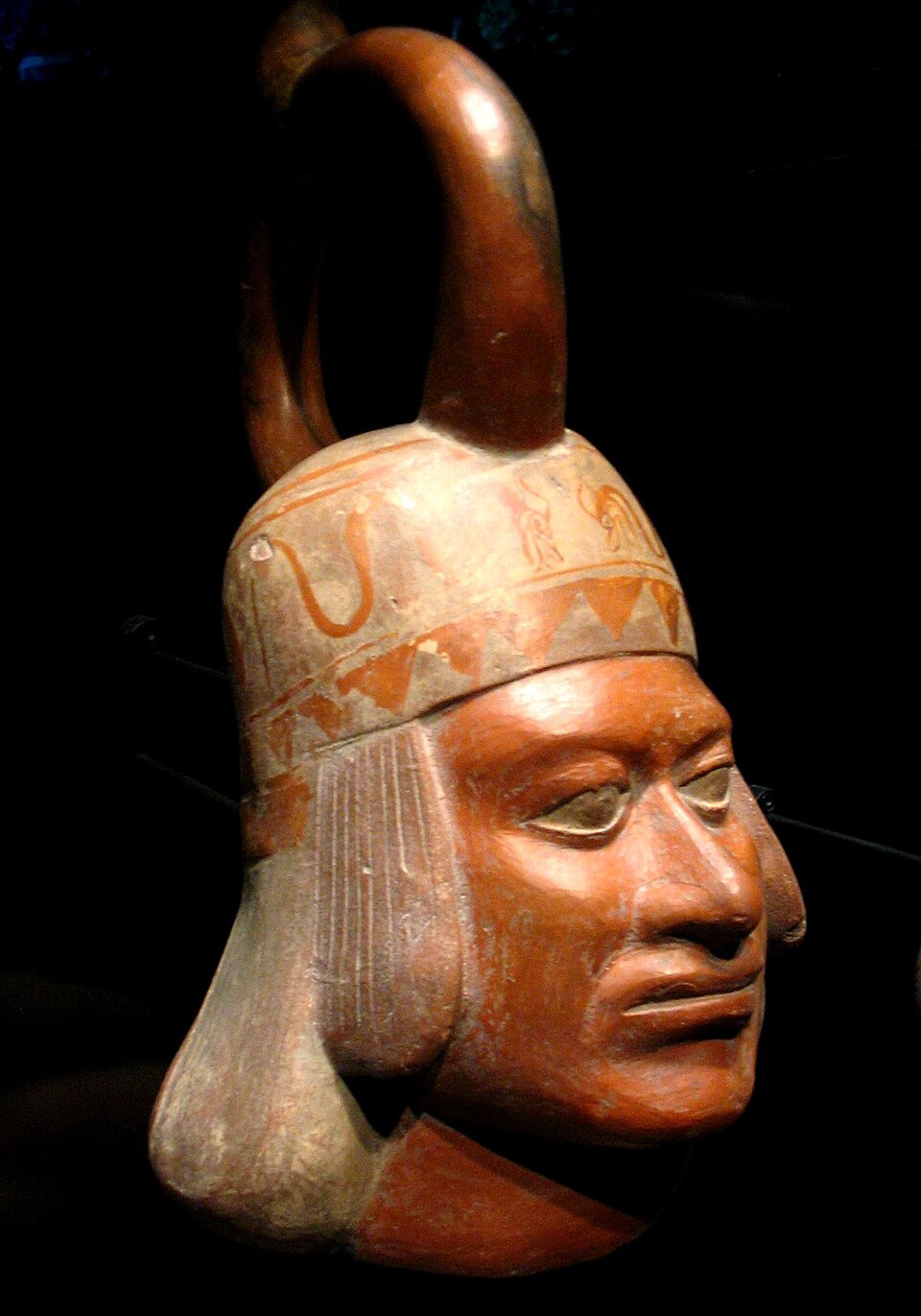 Moche portrait ceramic from Peru