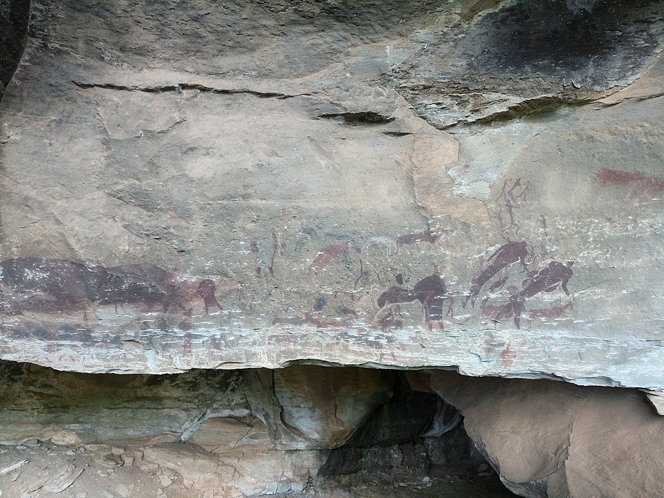 San rock art painting from southern Africa
